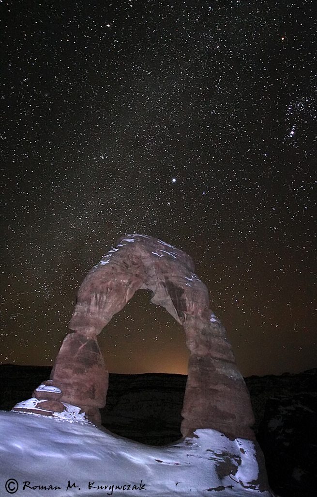 A starry night at Delicate Arch